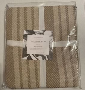 Magnolia Home Joanna Gaines Throw Blanket Jane Collection 50"x60" Beige New Seal